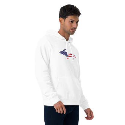 Michigan Upper Peninsula Hoodie (w/ MI USA Flag Outline) | Unisex Organic