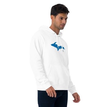 Michigan Upper Peninsula Hoodie (w/ Azure UP Outline) | Unisex Organic