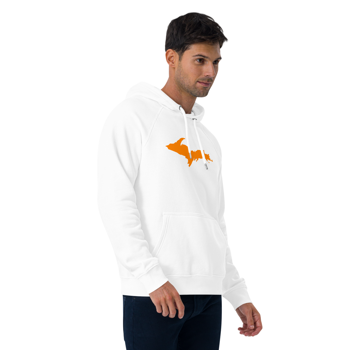 Michigan Upper Peninsula Hoodie (w/ Orange UP Outline) | Unisex Organic