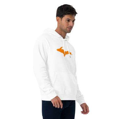 Michigan Upper Peninsula Hoodie (w/ Orange UP Outline) | Unisex Organic