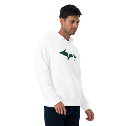 Michigan Upper Peninsula Hoodie (w/ Green UP Outline) | Organic Unisex