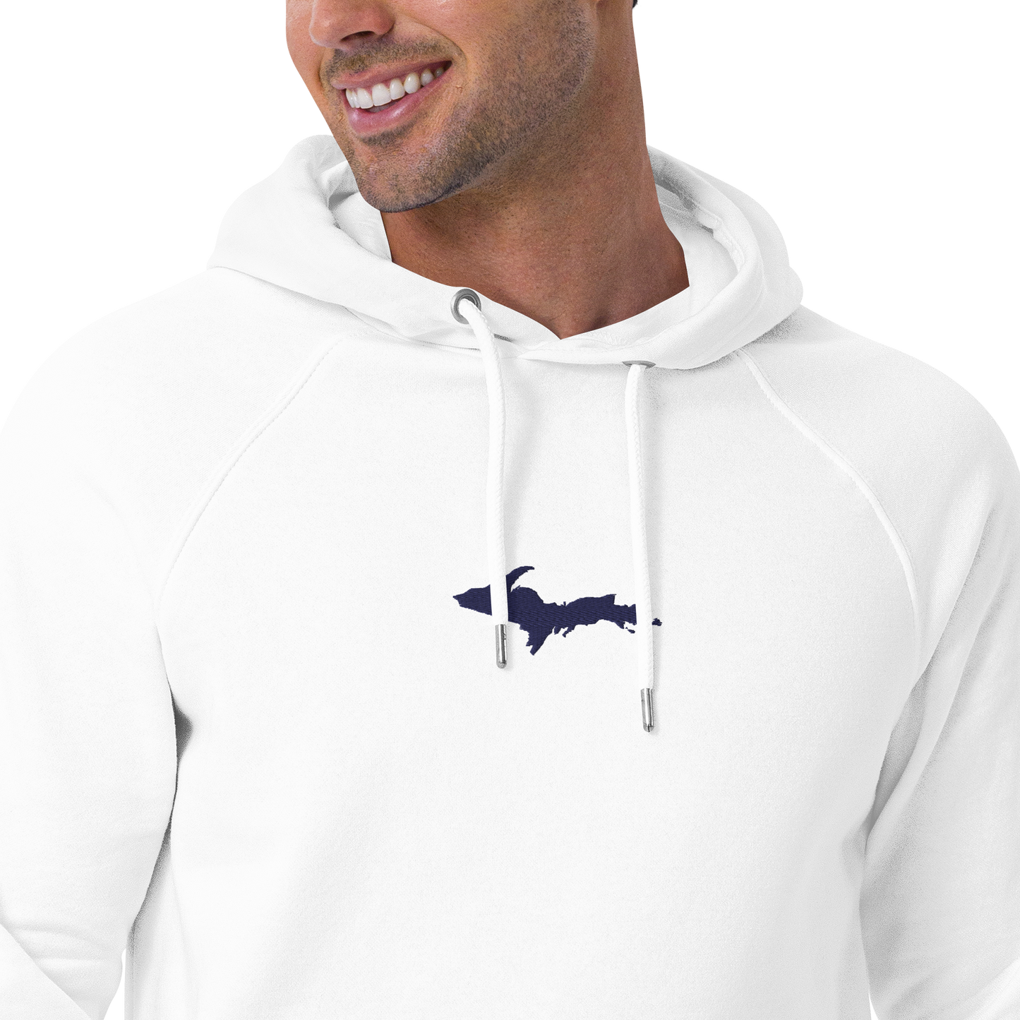 Michigan Upper Peninsula Hoodie (w/ Embroidered UP Outline) | Unisex Organic