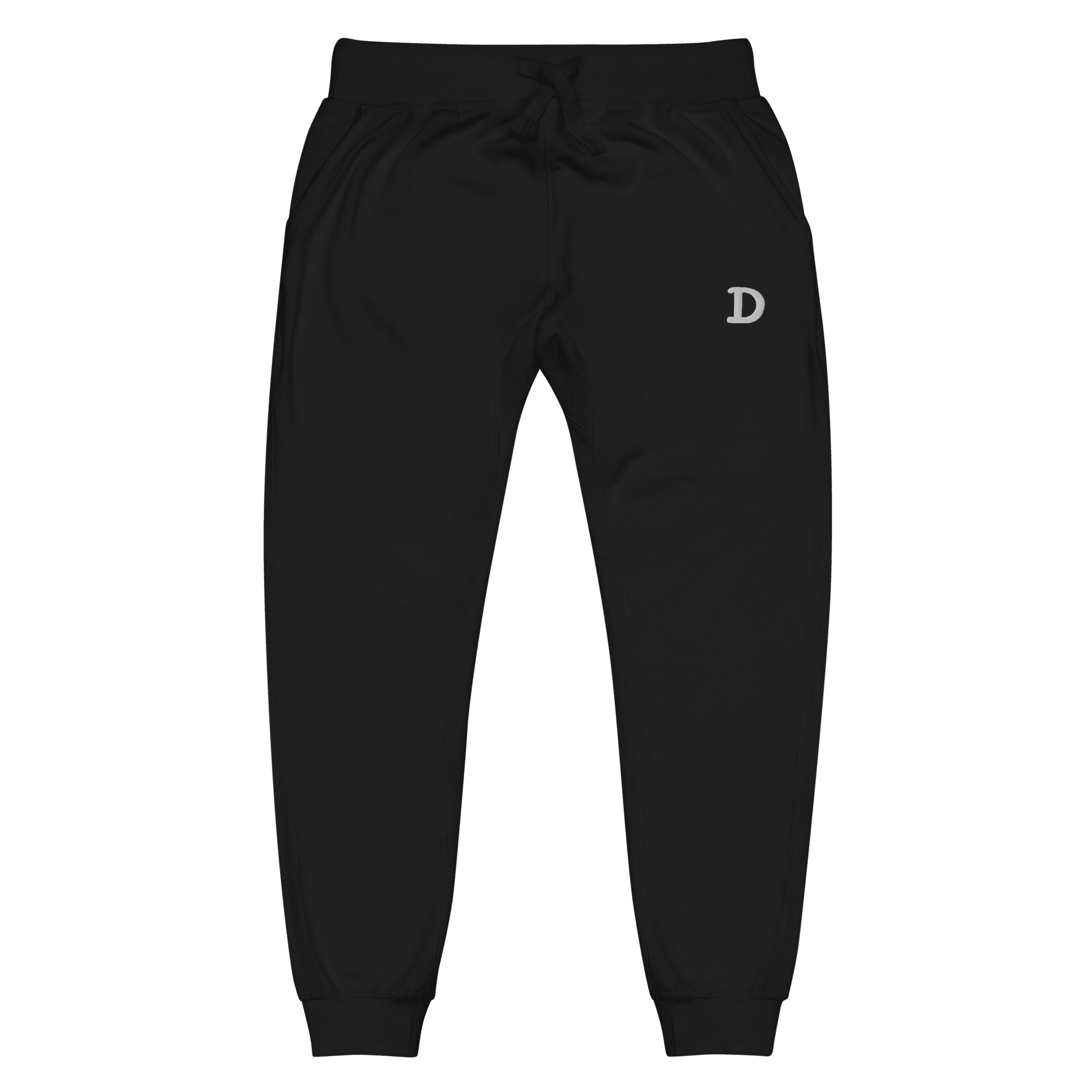 Detroit 'Old French D' Unisex Sweatpants | White/Navy Embroidery - Circumspice Michigan