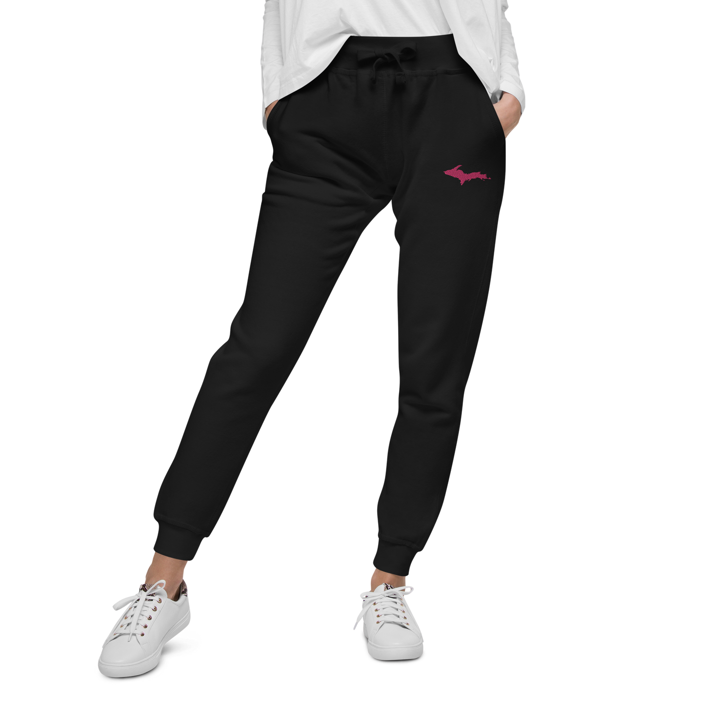 Michigan Upper Peninsula Sweatpants | Pink Embroidery