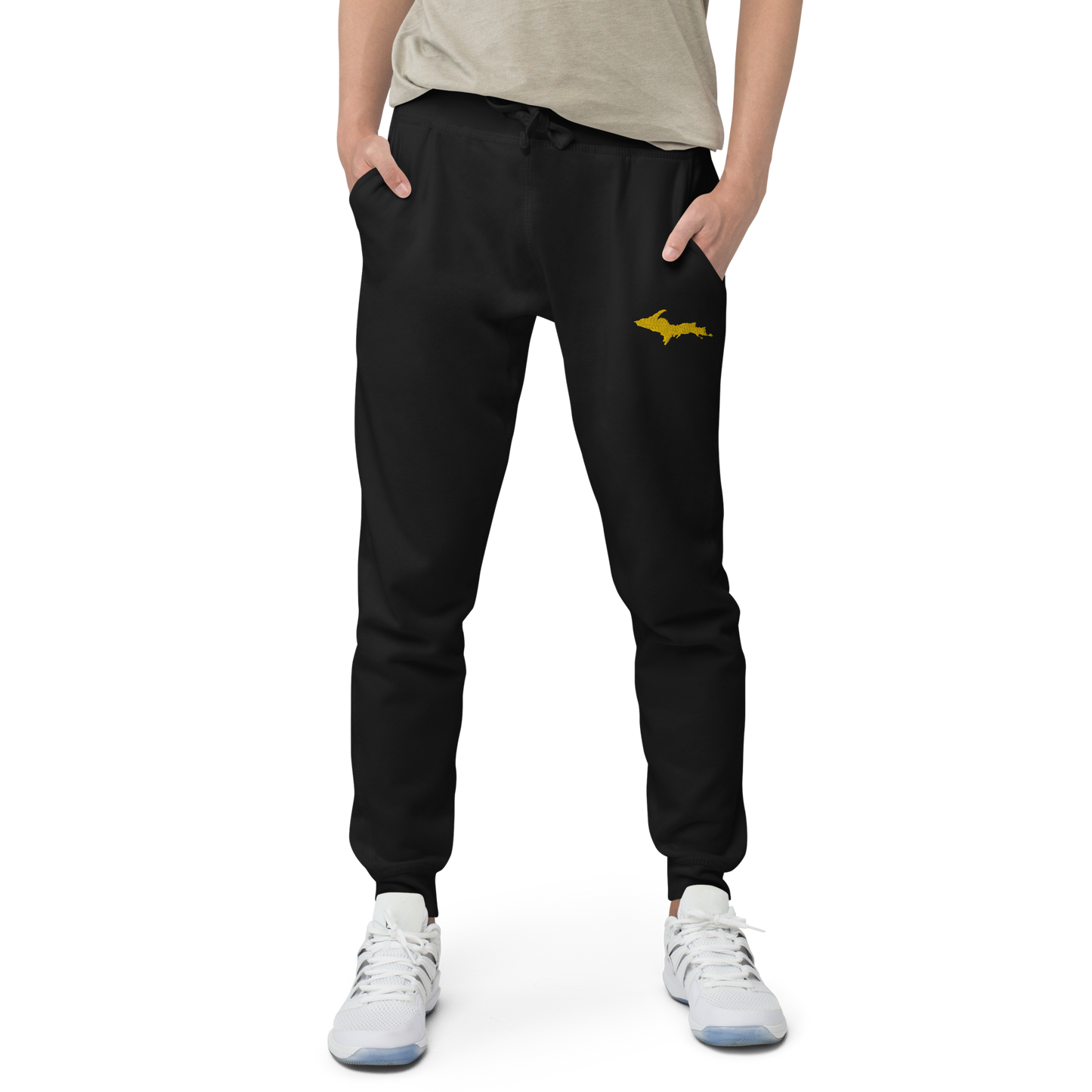 Michigan Upper Peninsula Sweatpants | Gold Embroidery