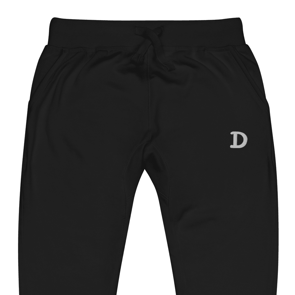 Detroit 'Old French D' Unisex Sweatpants | White/Navy Embroidery - Circumspice Michigan