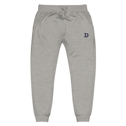 Detroit 'Old French D' Unisex Sweatpants | White/Navy Embroidery - Circumspice Michigan