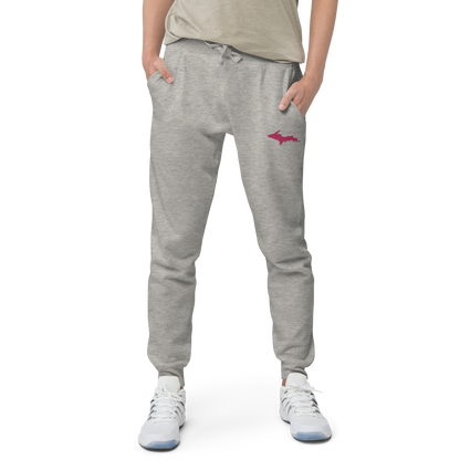 Michigan Upper Peninsula Sweatpants | Pink Embroidery