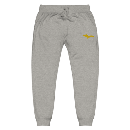 Michigan Upper Peninsula Sweatpants | Gold Embroidery