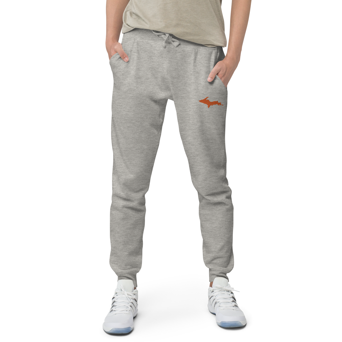 Michigan Upper Peninsula Sweatpants | Orange Embroidery