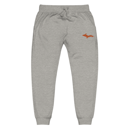 Michigan Upper Peninsula Sweatpants | Orange Embroidery