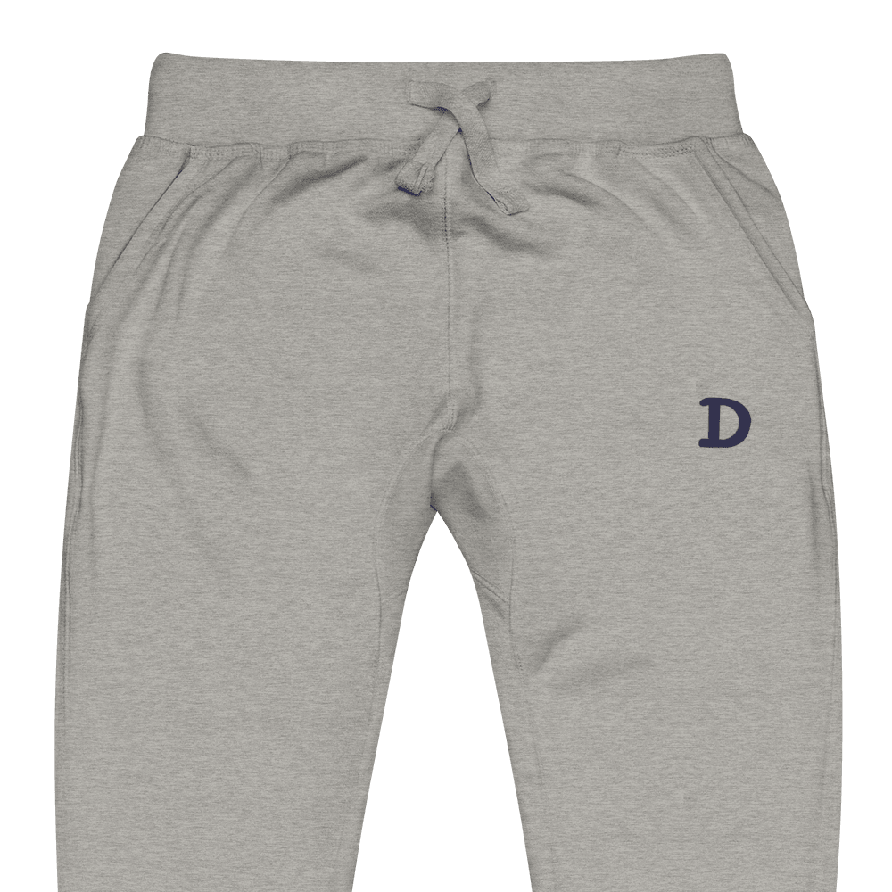 Detroit 'Old French D' Unisex Sweatpants | White/Navy Embroidery - Circumspice Michigan