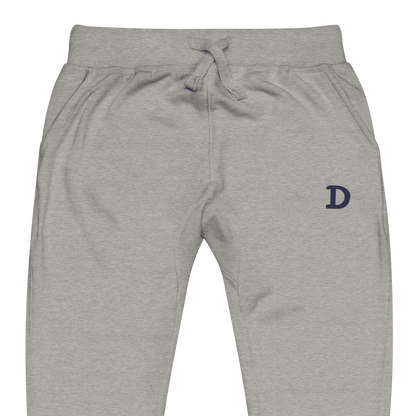 Detroit 'Old French D' Unisex Sweatpants | White/Navy Embroidery - Circumspice Michigan