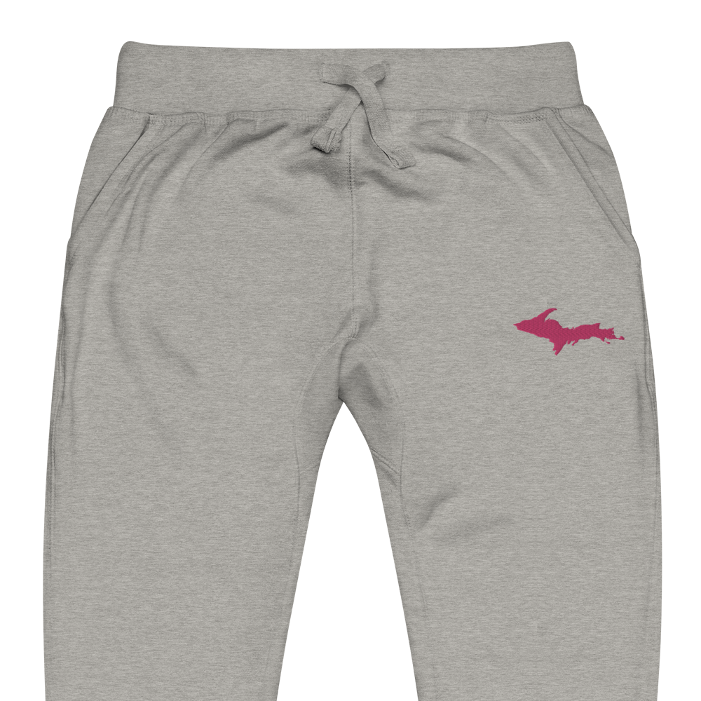 Michigan Upper Peninsula Sweatpants | Pink Embroidery