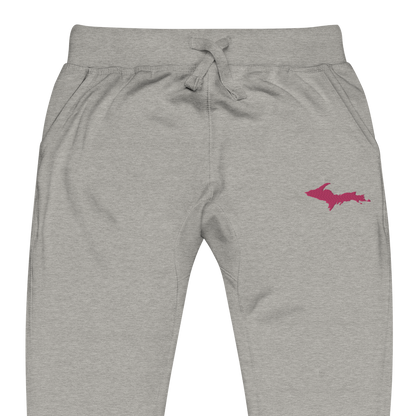 Michigan Upper Peninsula Sweatpants | Pink Embroidery