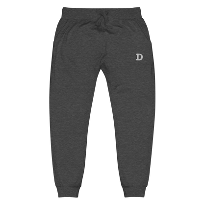 Detroit 'Old French D' Unisex Sweatpants | White/Navy Embroidery - Circumspice Michigan