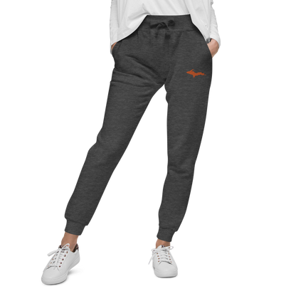 Michigan Upper Peninsula Sweatpants | Orange Embroidery