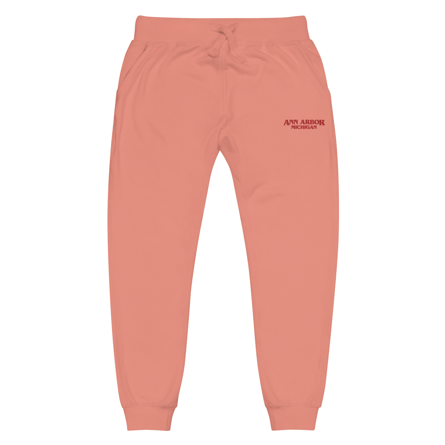 'Ann Arbor Michigan' Sweatpants (Streaming Drama Parody) | Red/White Embroidery