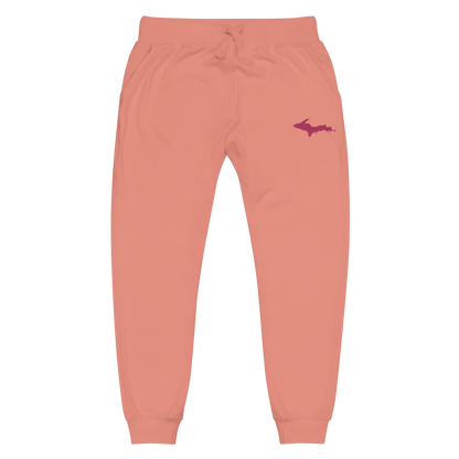 Michigan Upper Peninsula Sweatpants | Pink Embroidery