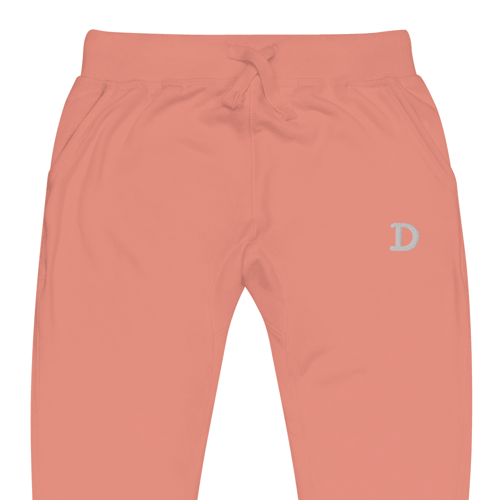 Detroit 'Old French D' Unisex Sweatpants | White/Navy Embroidery - Circumspice Michigan