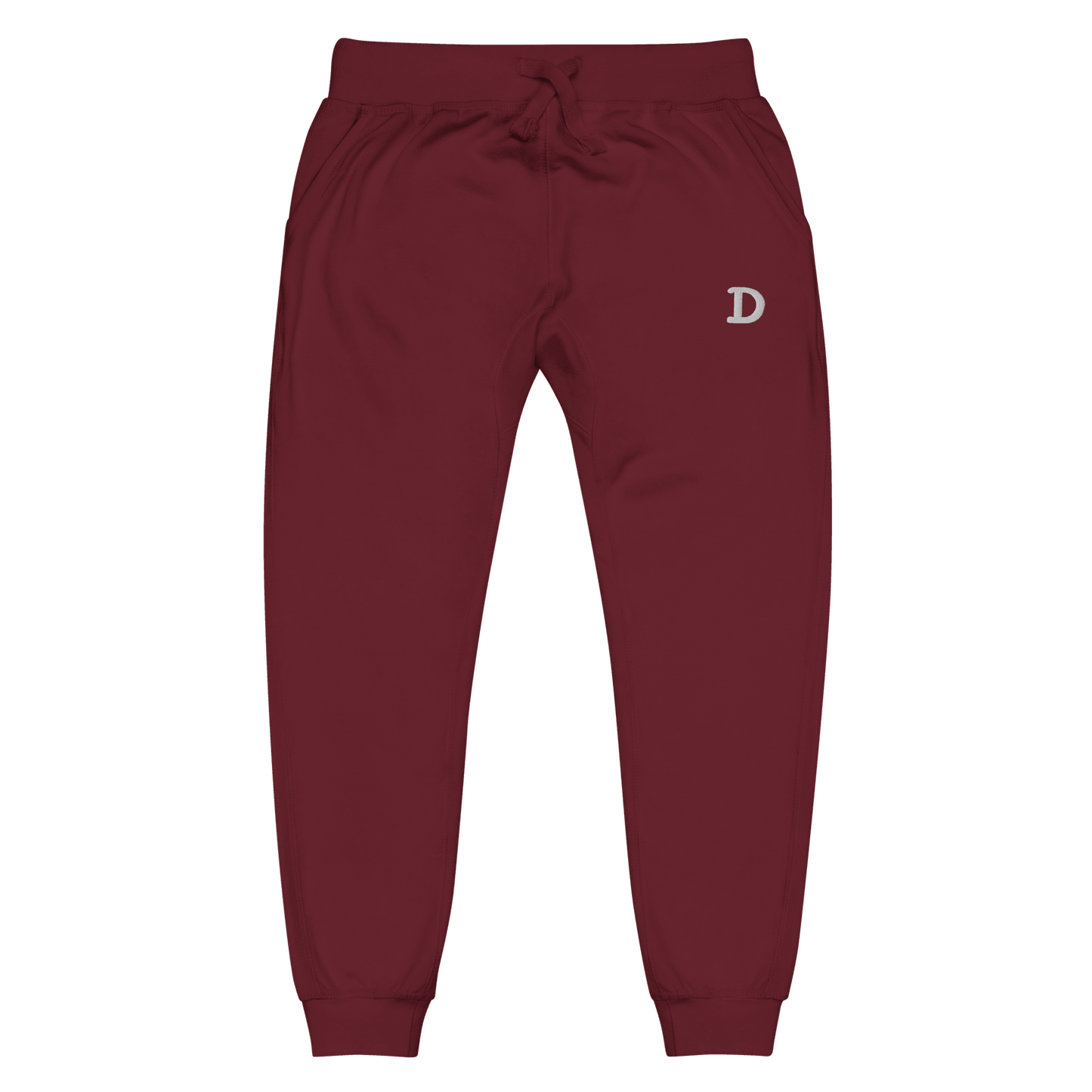 Detroit 'Old French D' Unisex Sweatpants | White/Navy Embroidery - Circumspice Michigan