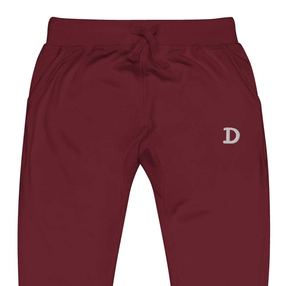 Detroit 'Old French D' Unisex Sweatpants | White/Navy Embroidery - Circumspice Michigan