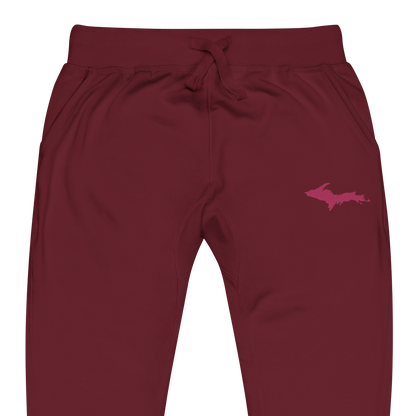 Michigan Upper Peninsula Sweatpants | Pink Embroidery