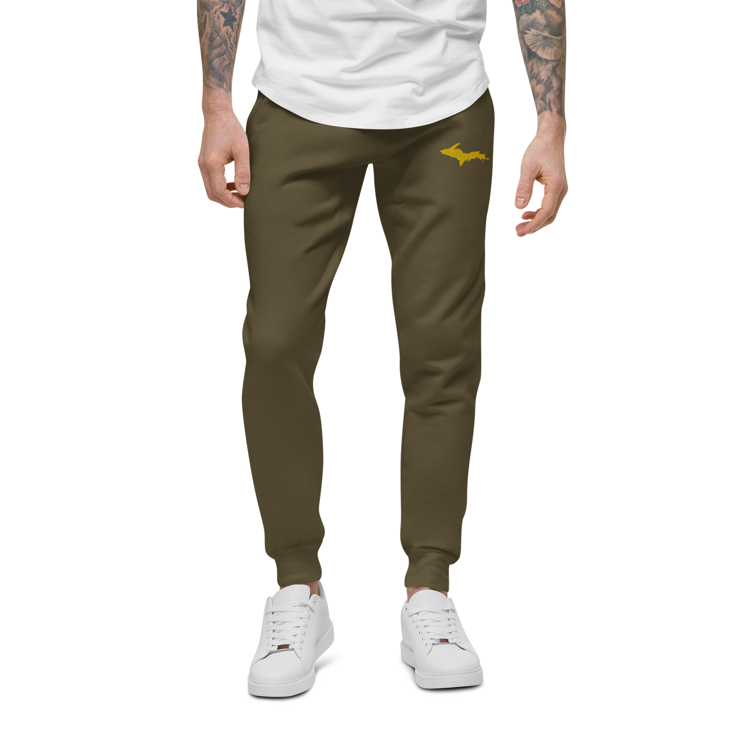 Michigan Upper Peninsula Sweatpants | Gold Embroidery