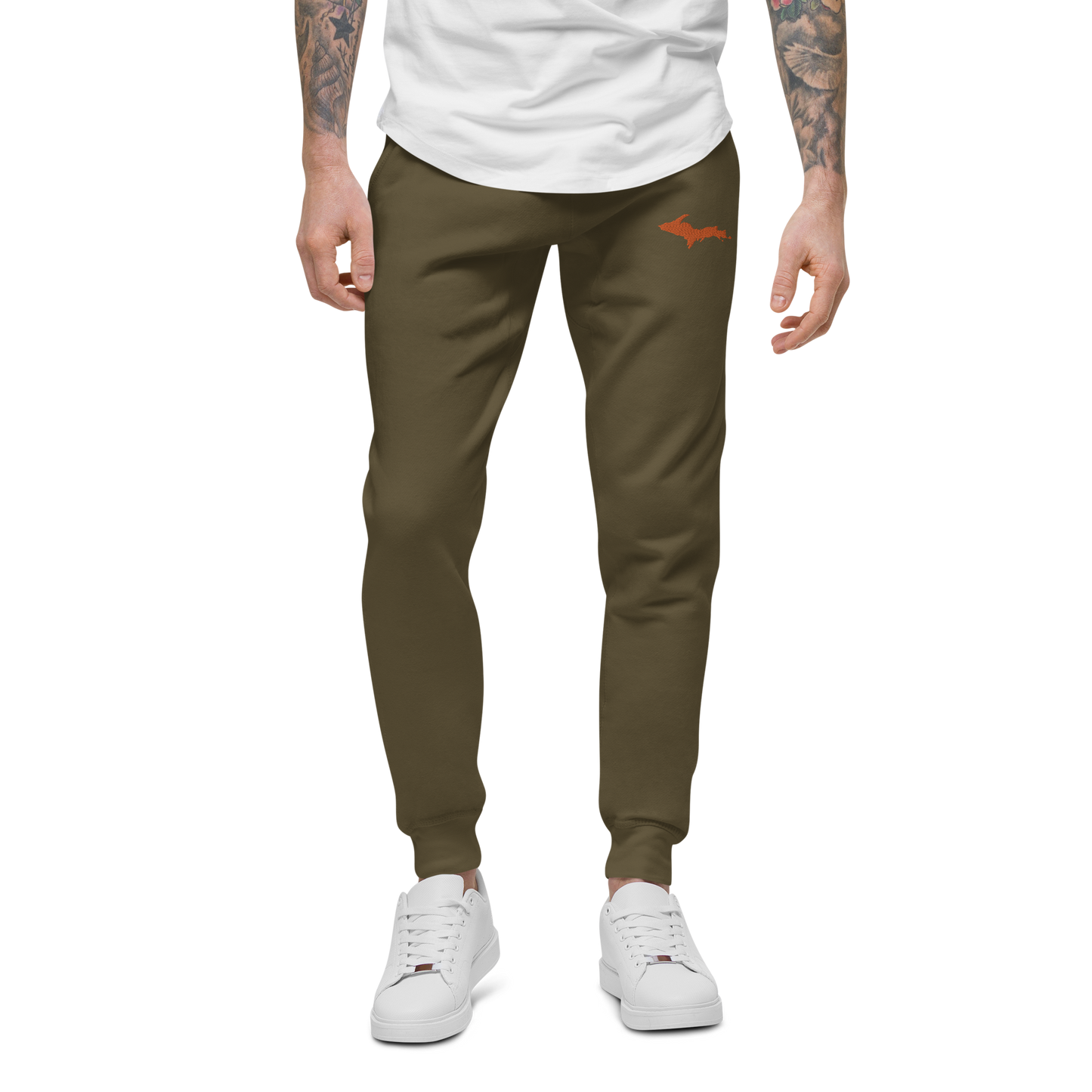 Michigan Upper Peninsula Sweatpants | Orange Embroidery