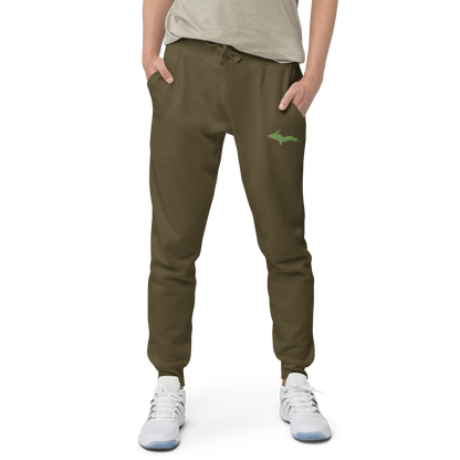 Michigan Upper Peninsula Sweatpants | Green Embroidery