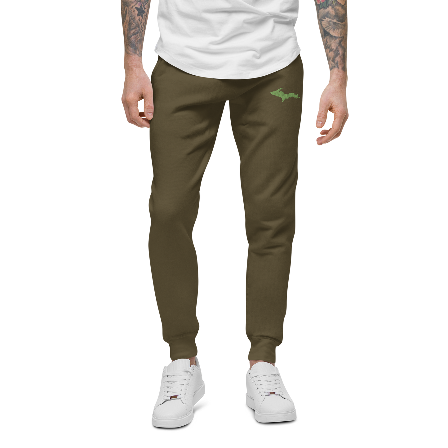 Michigan Upper Peninsula Sweatpants | Green Embroidery