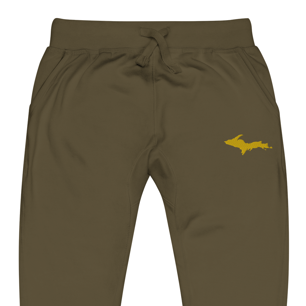 Michigan Upper Peninsula Sweatpants | Gold Embroidery