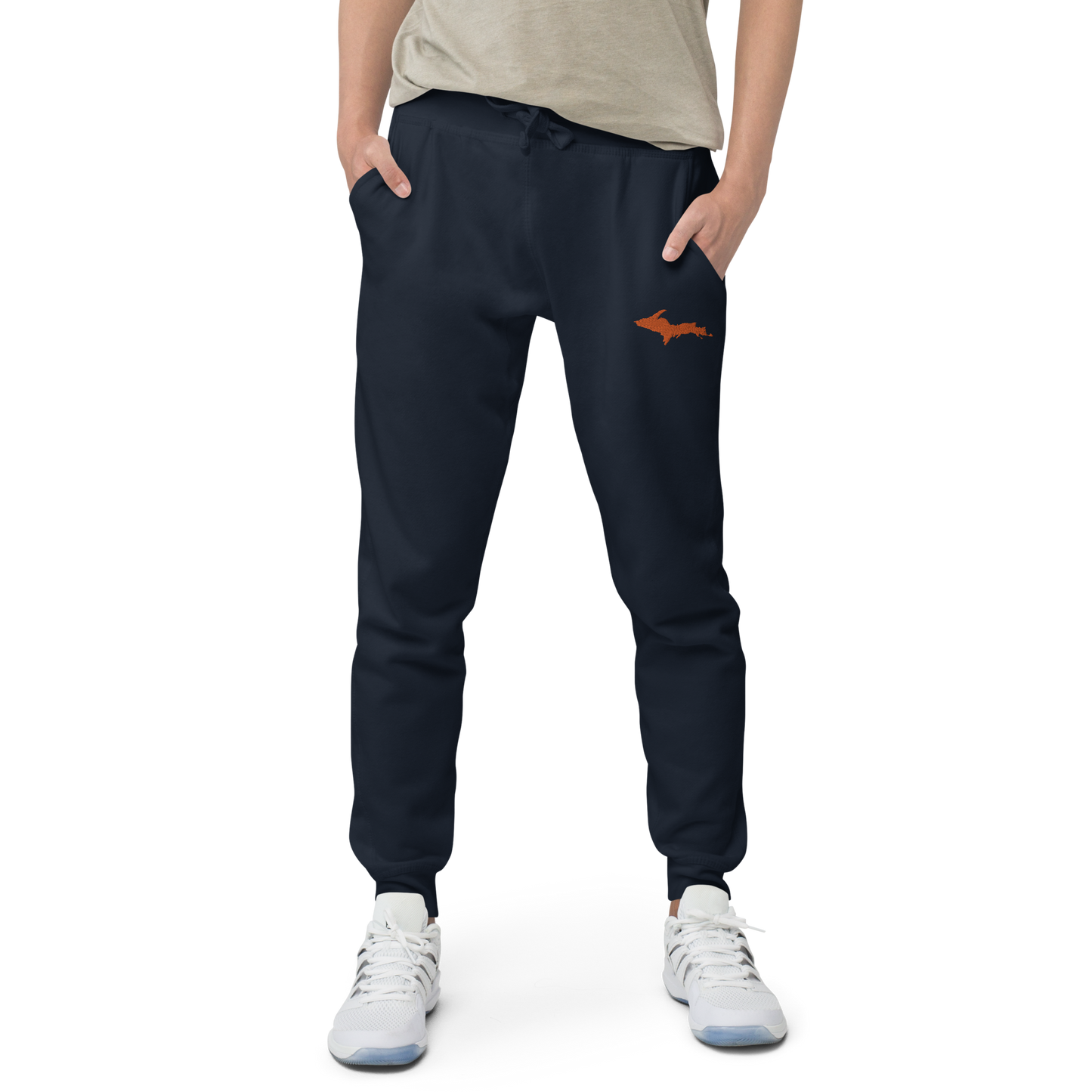 Michigan Upper Peninsula Sweatpants | Orange Embroidery