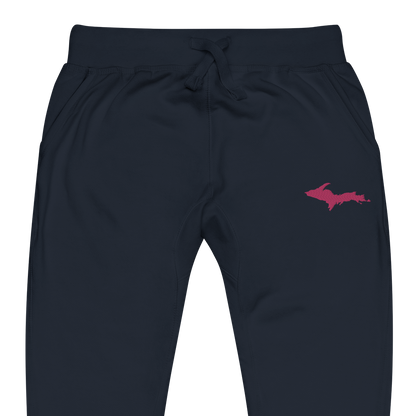 Michigan Upper Peninsula Sweatpants | Pink Embroidery