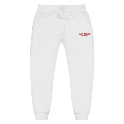 'Ann Arbor Michigan' Sweatpants (Streaming Drama Parody) | Red/White Embroidery