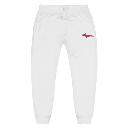 Michigan Upper Peninsula Sweatpants | Pink Embroidery