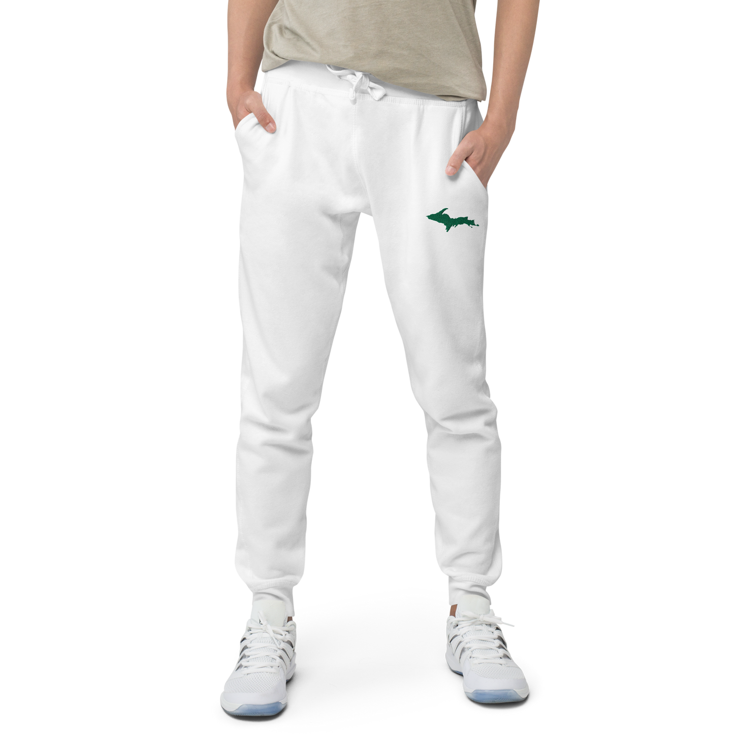 Michigan Upper Peninsula Sweatpants | Green Embroidery