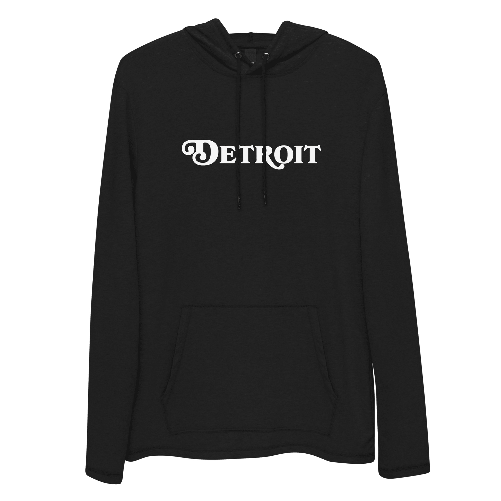 'Detroit' Lightweight Hoodie (Sloped Roman Font) | Unisex - Circumspice Michigan