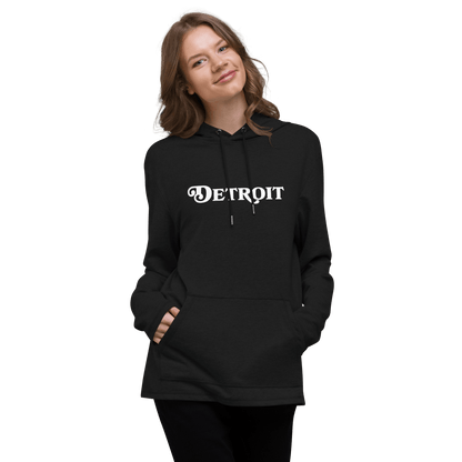 'Detroit' Lightweight Hoodie (Sloped Roman Font) | Unisex - Circumspice Michigan