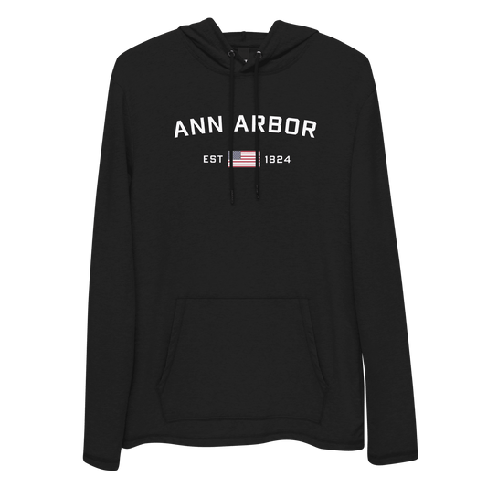 'Ann Arbor EST 1824' Lightweight Hoodie | Unisex - Circumspice Michigan