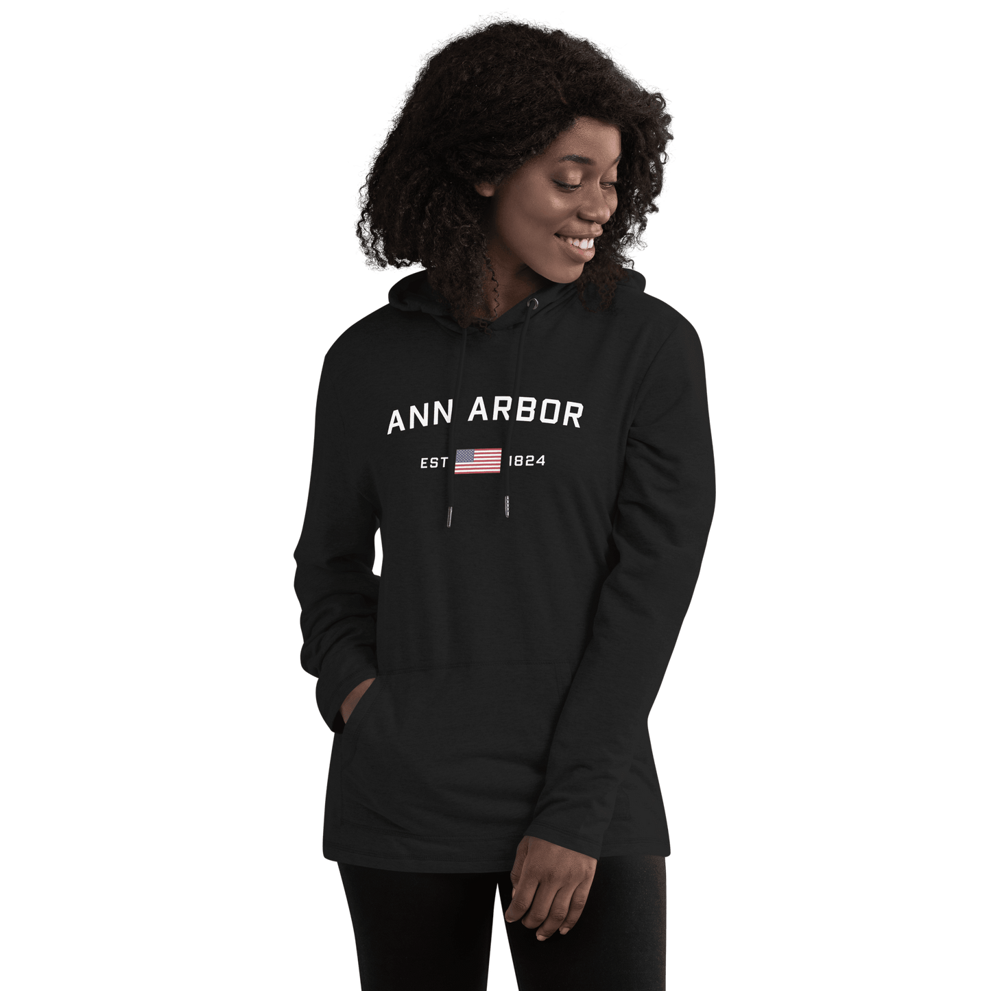 'Ann Arbor EST 1824' Lightweight Hoodie | Unisex - Circumspice Michigan