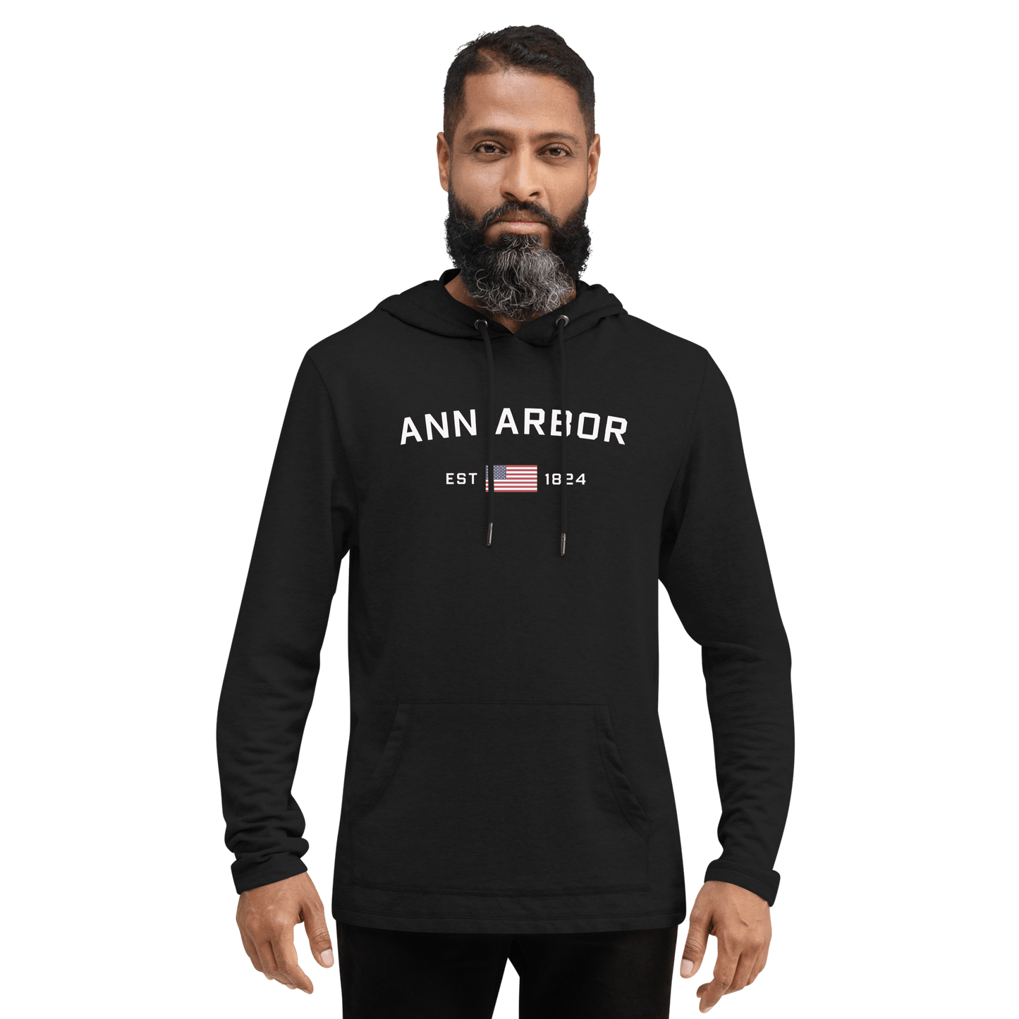 'Ann Arbor EST 1824' Lightweight Hoodie | Unisex - Circumspice Michigan