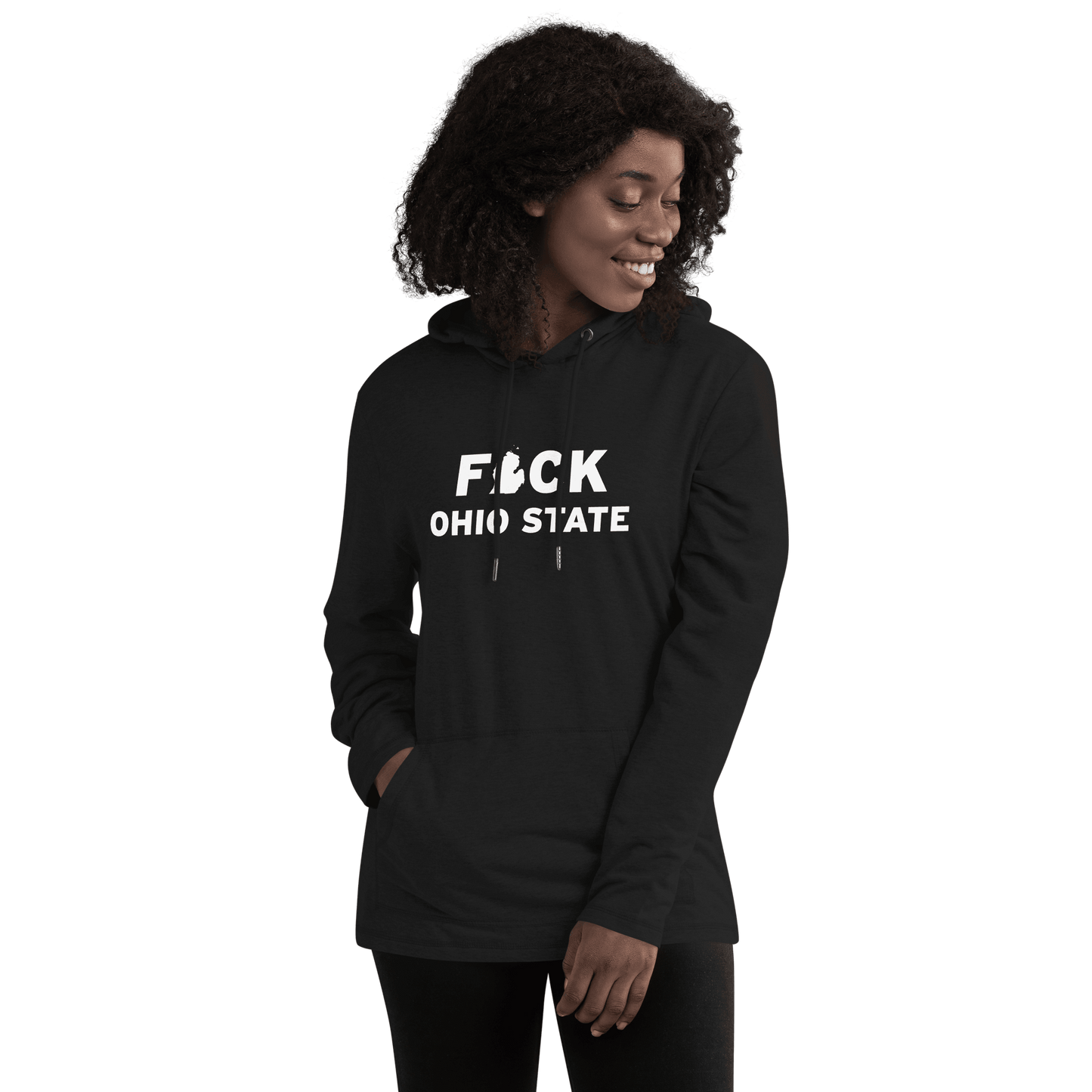 'F*CK Ohio State' Lightweight Hoodie (w/ Lower Peninsula Outline) | Unisex - Circumspice Michigan