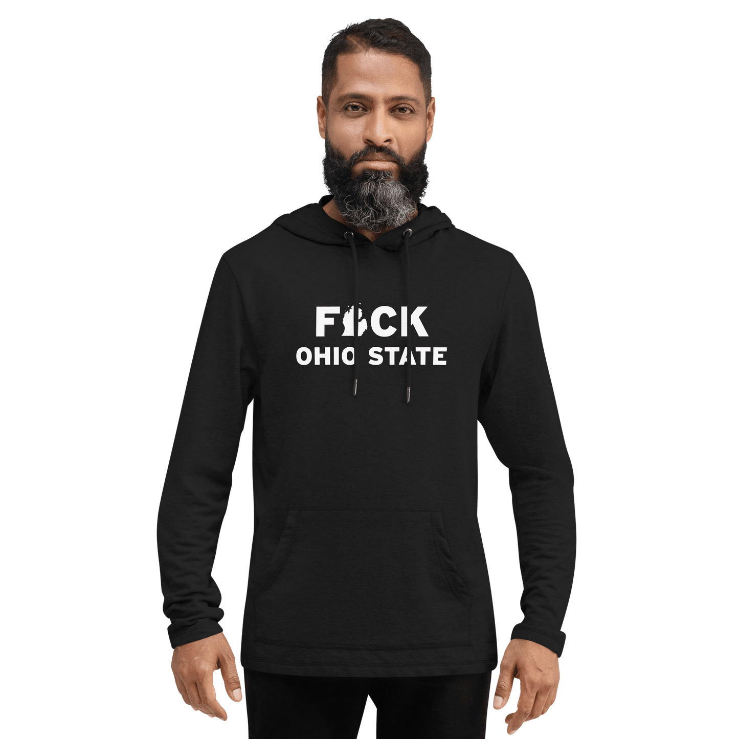 'F*CK Ohio State' Lightweight Hoodie (w/ Lower Peninsula Outline) | Unisex - Circumspice Michigan