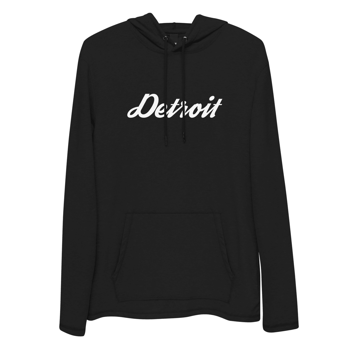 'Detroit' Lightweight Hoodie (Script Font) | Unisex - Circumspice Michigan