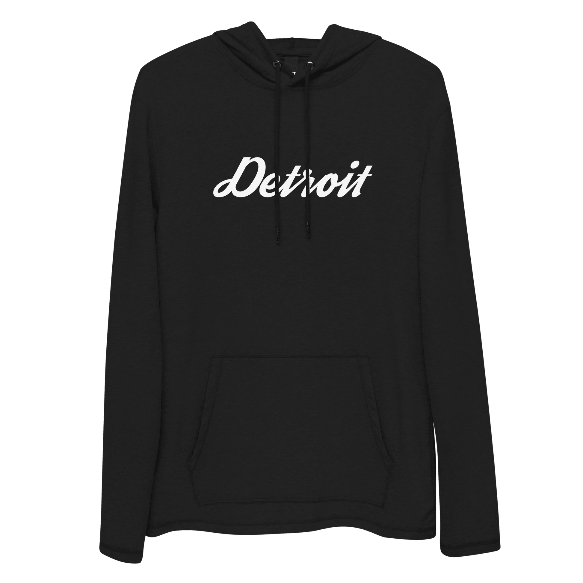 'Detroit' Lightweight Hoodie (Script Font) | Unisex - Circumspice Michigan