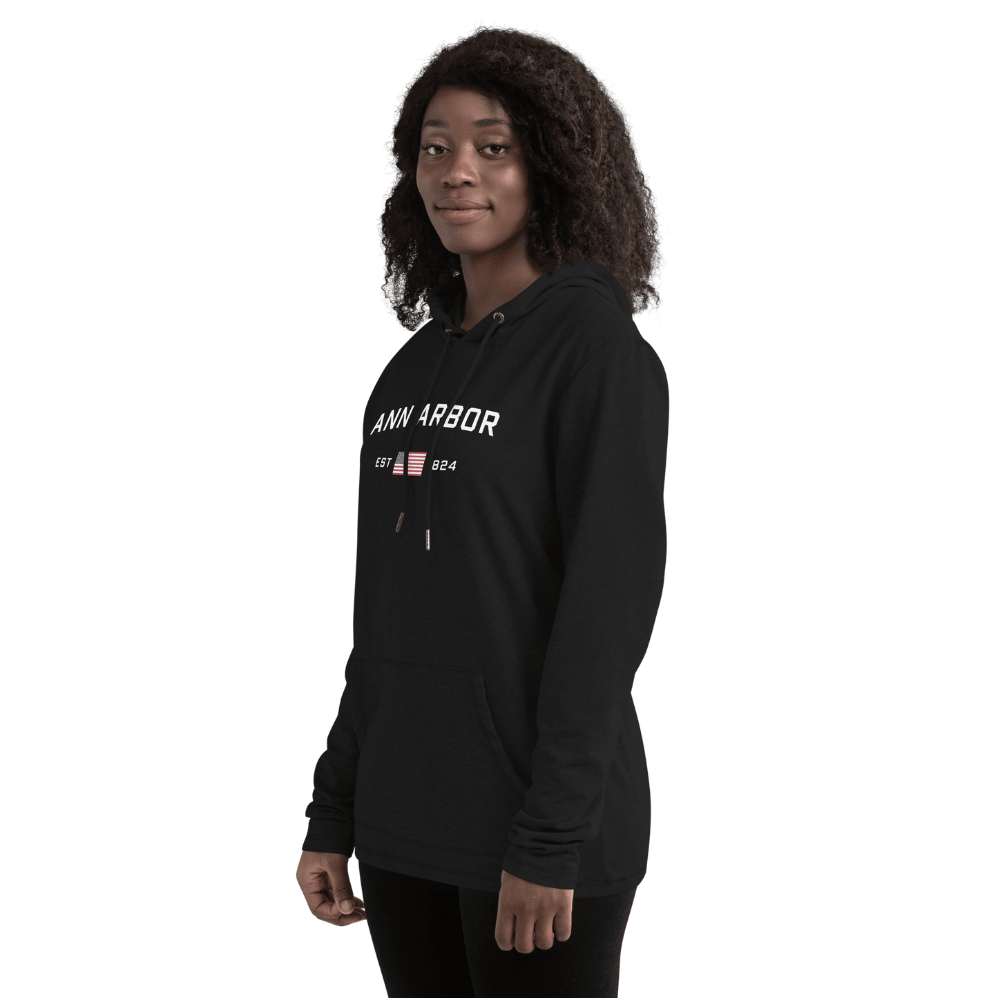 'Ann Arbor EST 1824' Lightweight Hoodie | Unisex - Circumspice Michigan