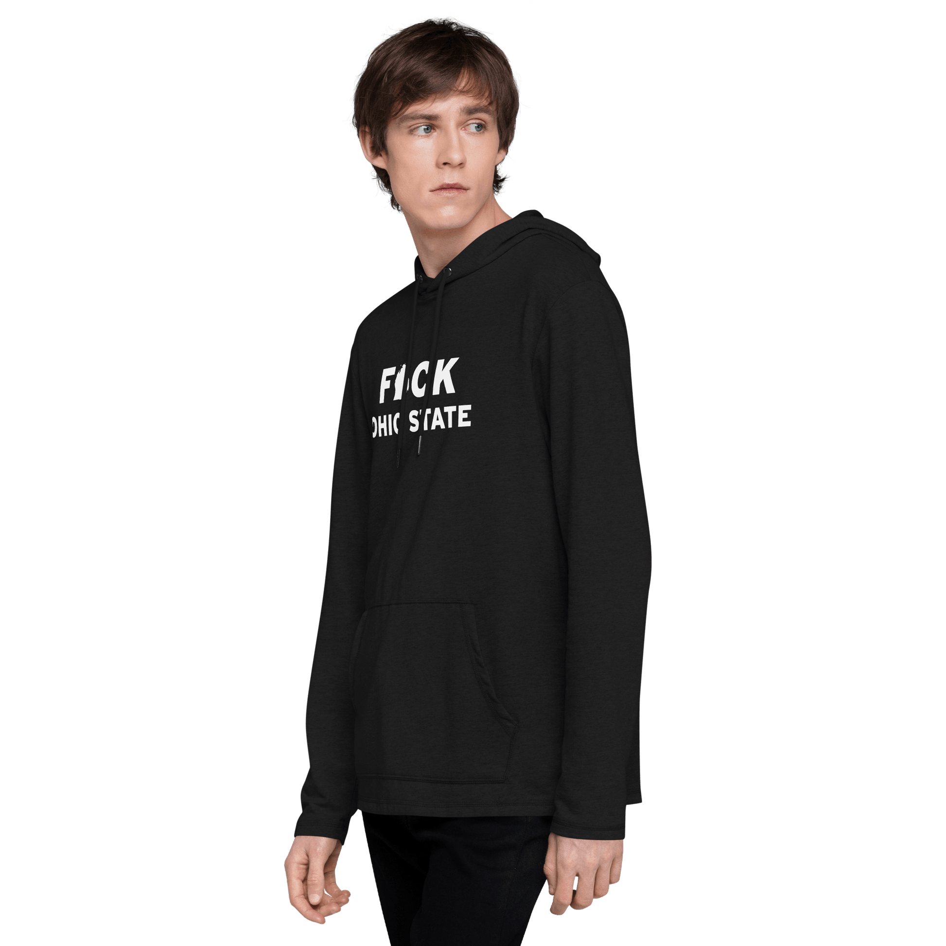 'F*CK Ohio State' Lightweight Hoodie (w/ Lower Peninsula Outline) | Unisex - Circumspice Michigan