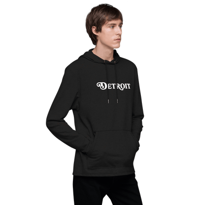 'Detroit' Lightweight Hoodie (Sloped Roman Font) | Unisex - Circumspice Michigan