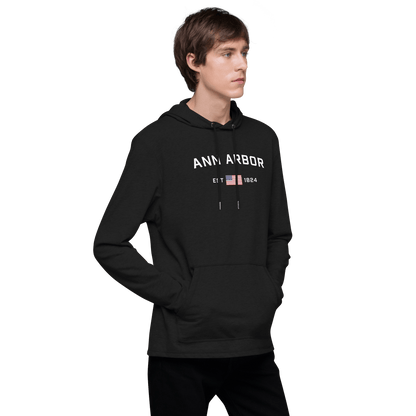 'Ann Arbor EST 1824' Lightweight Hoodie | Unisex - Circumspice Michigan